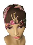 Energy Beanies - Olive Green Beautiful Print - Small / Medium and Large