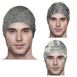 Warmer Men's Collection Fall Winter -  3 hats  - Black/Gray, Navy/Gray, Subtle Camouflage  Small/Medium, Large