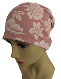 Spring Summer Energy Beanies - Rose and Light Pink Floral - Small / Medium and Large
