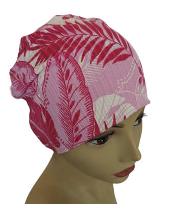Spring Summer Energy Beanies - Pink Tropical Beautiful Print - Small / Medium and Large