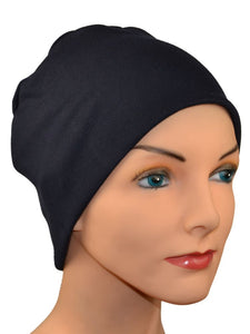 Cozy Collection Organic Bamboo in Black - Small Medium & Large - Hello Courage | Chemo Hats - Cancer Caps - Cancer Scarves - Headcovers - Cancer Beanies - Headwear for Hair Loss - Gifts for  Cancer Patients with Hair Loss - Alopecia