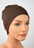 Cozy Collection - Organic Bamboo -  Brown - Hello Courage | Chemo Hats - Cancer Caps - Cancer Scarves - Headcovers - Cancer Beanies - Headwear for Hair Loss - Gifts for  Cancer Patients with Hair Loss - Alopecia