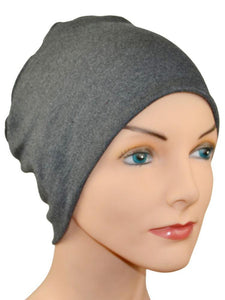Cozy Collection - Organic Bamboo - Dark Grey - NEW COLOR! - Small / Medium & Large - Hello Courage | Chemo Hats - Cancer Caps - Cancer Scarves - Headcovers - Cancer Beanies - Headwear for Hair Loss - Gifts for  Cancer Patients with Hair Loss - Alopecia