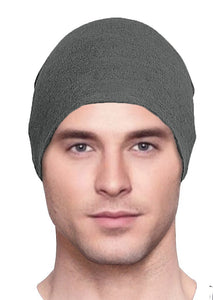 Men's Collection - Sleep Cap - ORGANIC Bamboo - Granite Gray - Hello Courage | Chemo Hats - Cancer Caps - Cancer Scarves - Headcovers - Cancer Beanies - Headwear for Hair Loss - Gifts for  Cancer Patients with Hair Loss - Alopecia
