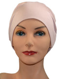 Cozy Collection - ORGANIC BAMBOO -Light Pink - Small / Medium & Large - Hello Courage | Chemo Hats - Cancer Caps - Cancer Scarves - Headcovers - Cancer Beanies - Headwear for Hair Loss - Gifts for  Cancer Patients with Hair Loss - Alopecia