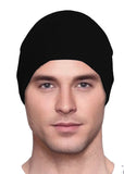 Men's Collection - 3 hats - Organic Bamboo - Black, Navy Blue, Heather Gray - Small/Medium & Large - Hello Courage | Chemo Hats - Cancer Caps - Cancer Scarves - Headcovers - Cancer Beanies - Headwear for Hair Loss - Gifts for  Cancer Patients with Hair Loss - Alopecia
