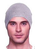 Men's Collection - Organic Bamboo - Heather Gray Sleep & Lounge Cap - Small/Medium & Large - Hello Courage | Chemo Hats - Cancer Caps - Cancer Scarves - Headcovers - Cancer Beanies - Headwear for Hair Loss - Gifts for  Cancer Patients with Hair Loss - Alopecia