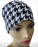 Energy Beanie - Black White Houndstooth - Small / Medium and Large