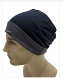 Reversible Men's Collection - Navy Blue and Gray Size Large, Super Soft