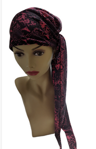 Easy Tie Collection - 24 inch ties - Fuschia Pink and Black - New for Fall