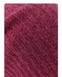 Fall Winter - Burgundy Ribbed Super Soft Fleece Flannel Feel Small / Medium and Large