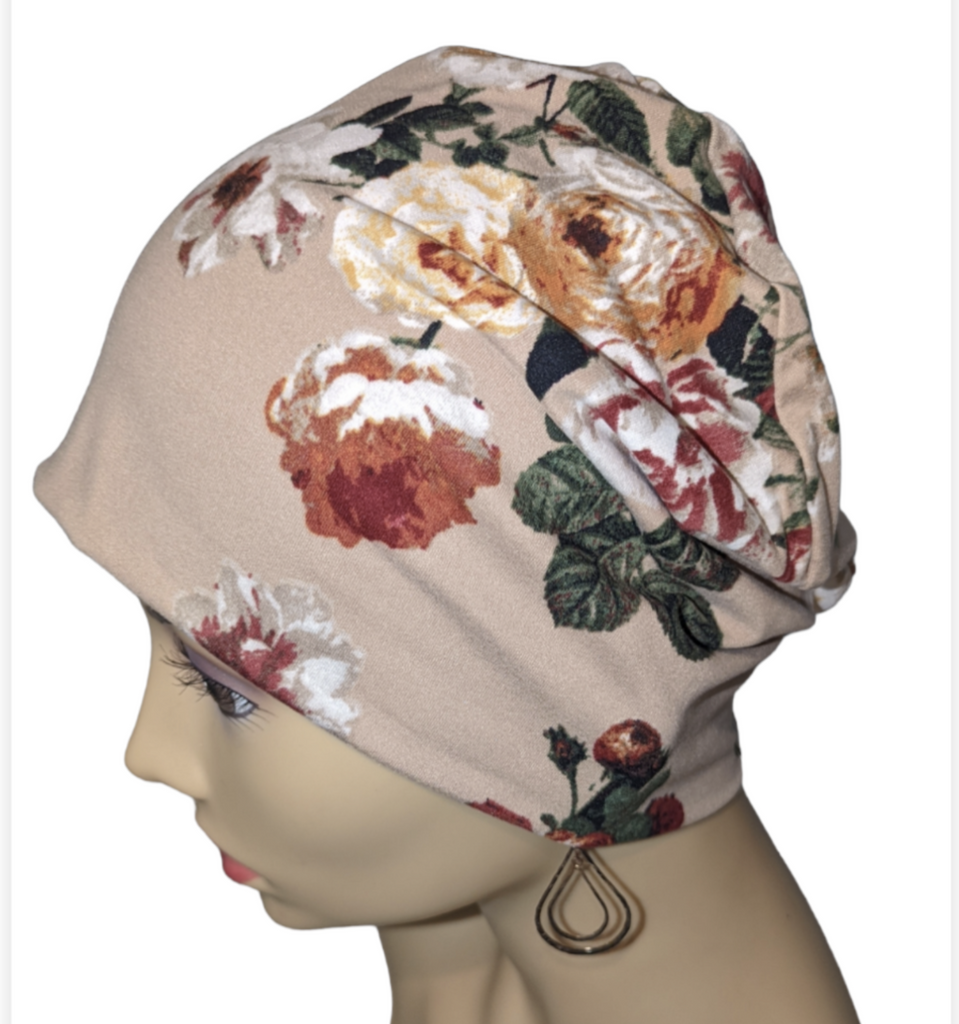 Energy Beanies - Tan Champagne Print - Small / Medium and Large