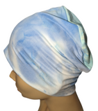 Energy Beanies - Small / Medium and Large Tie Dye Blue Aqua Fiji