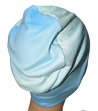 Energy Beanies - Small / Medium and Large Tie Dye Blue Aqua Fiji