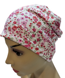 Energy Beanies - Small / Medium and Large Pink Flower Small Print St. Lucia